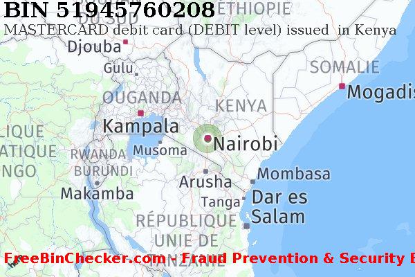 51945760208 MASTERCARD debit Kenya KE BIN Liste 