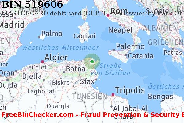 519606 MASTERCARD debit Tunisia TN BIN-Liste