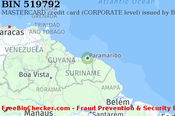 519792 MASTERCARD credit Suriname SR BIN List