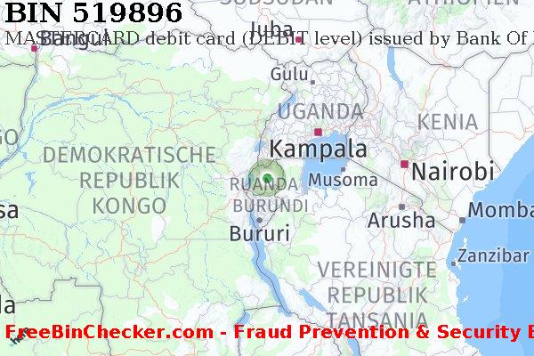 519896 MASTERCARD debit Rwanda RW BIN-Liste