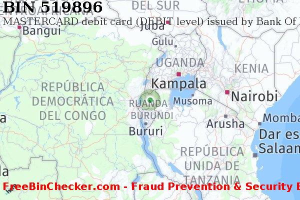 519896 MASTERCARD debit Rwanda RW Lista de BIN