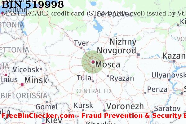 519998 MASTERCARD credit Russian Federation RU Lista BIN