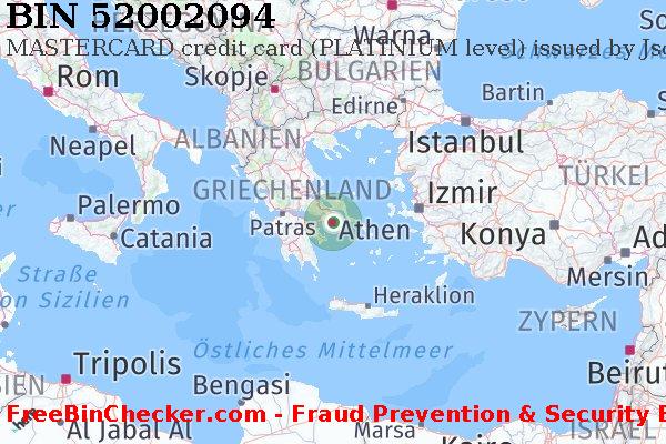 52002094 MASTERCARD credit Greece GR BIN-Liste