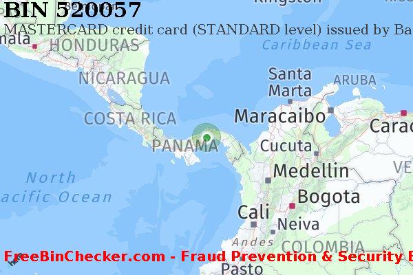 520057 MASTERCARD credit Panama PA BIN 목록