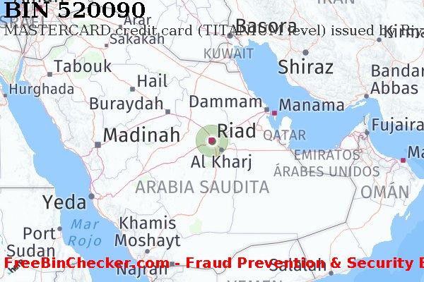520090 MASTERCARD credit Saudi Arabia SA Lista de BIN