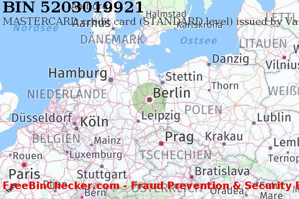 5203019921 MASTERCARD credit Germany DE BIN-Liste
