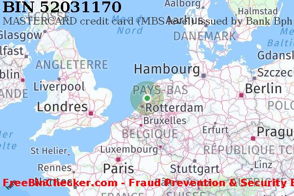 52031170 MASTERCARD credit The Netherlands NL BIN Liste 