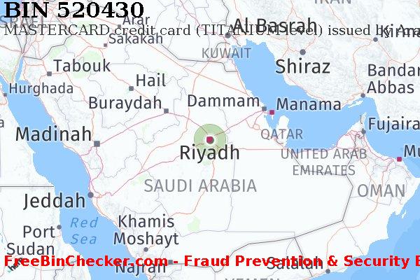 520430 MASTERCARD credit Saudi Arabia SA BIN List