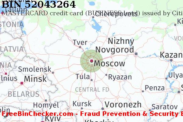 52043264 MASTERCARD credit Russian Federation RU BIN List
