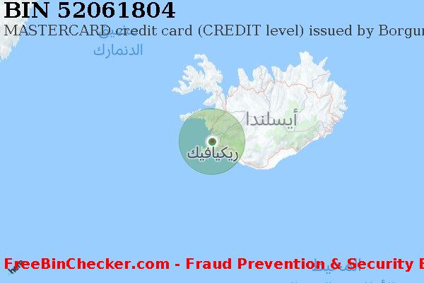 52061804 MASTERCARD credit Iceland IS قائمة BIN