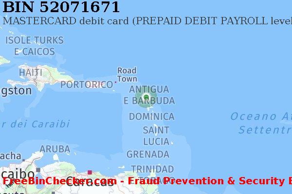 52071671 MASTERCARD debit Antigua and Barbuda AG Lista BIN