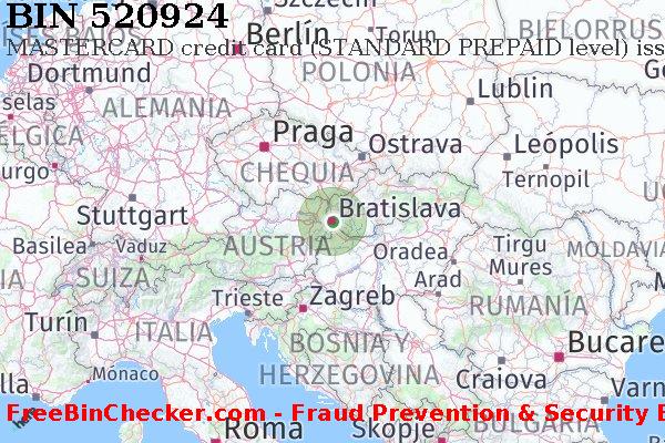 520924 MASTERCARD credit Slovakia (Slovak Republic) SK Lista de BIN
