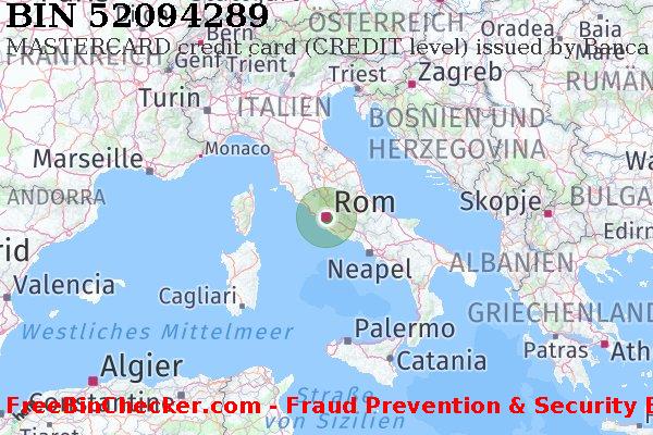 52094289 MASTERCARD credit Italy IT BIN-Liste