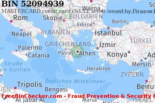 52094939 MASTERCARD credit Greece GR BIN-Liste