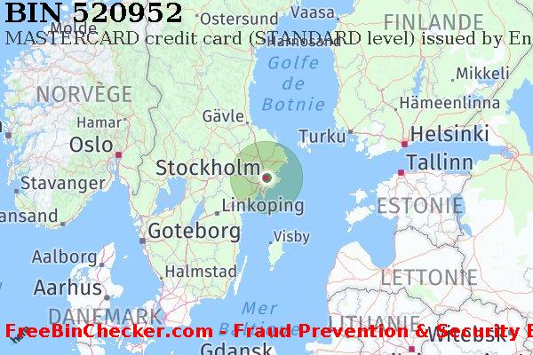 520952 MASTERCARD credit Sweden SE BIN Liste 