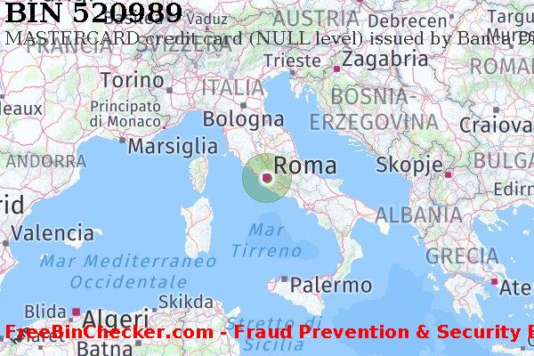 520989 MASTERCARD credit Italy IT Lista BIN