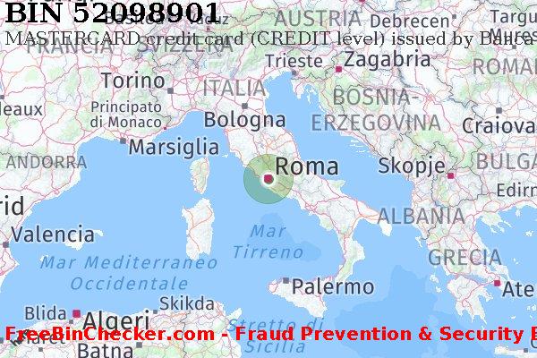 52098901 MASTERCARD credit Italy IT Lista BIN