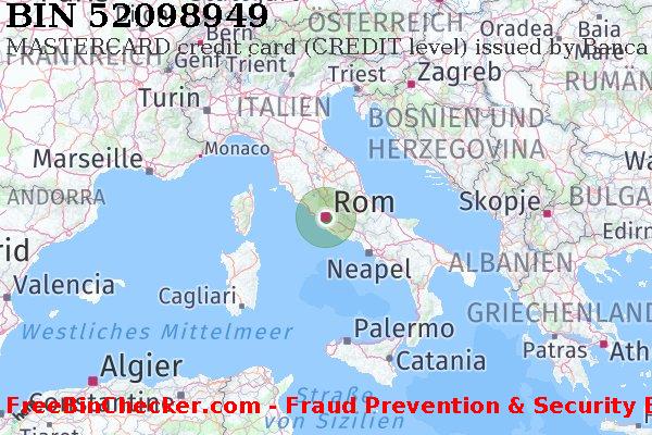 52098949 MASTERCARD credit Italy IT BIN-Liste