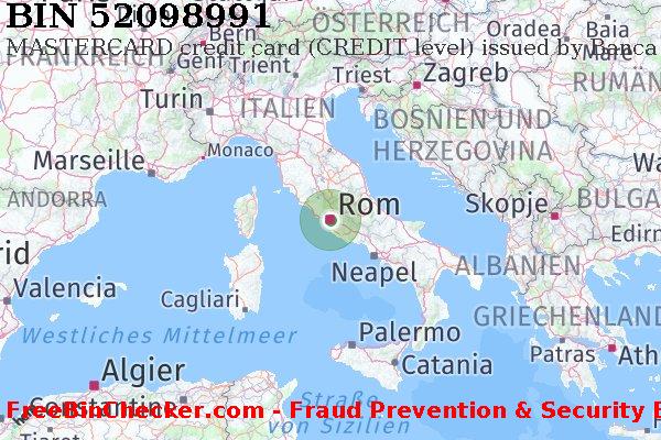 52098991 MASTERCARD credit Italy IT BIN-Liste