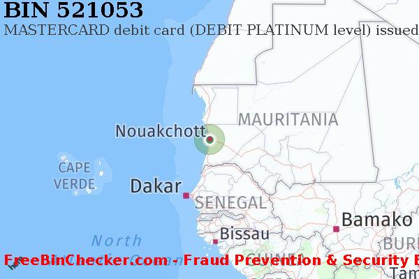 521053 MASTERCARD debit Mauritania MR BIN List