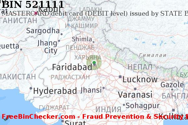 521111 MASTERCARD debit India IN Список БИН