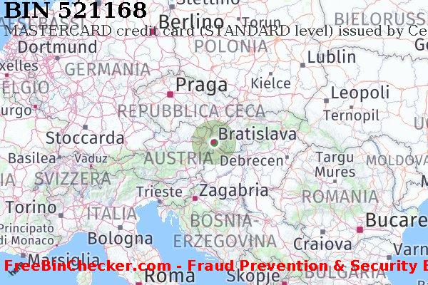 521168 MASTERCARD credit Slovakia (Slovak Republic) SK Lista BIN