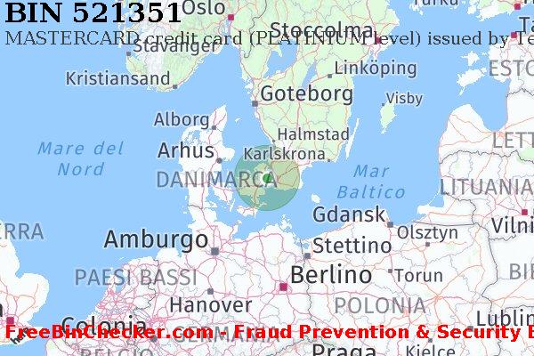 521351 MASTERCARD credit Denmark DK Lista BIN