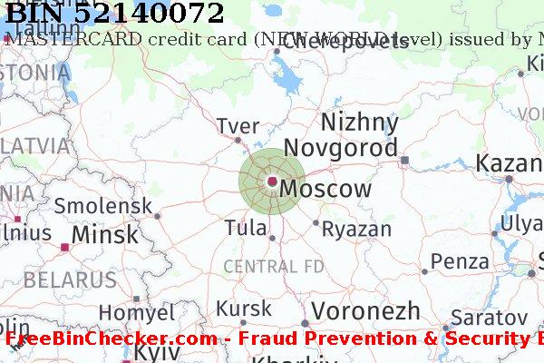 52140072 MASTERCARD credit Russian Federation RU BIN List