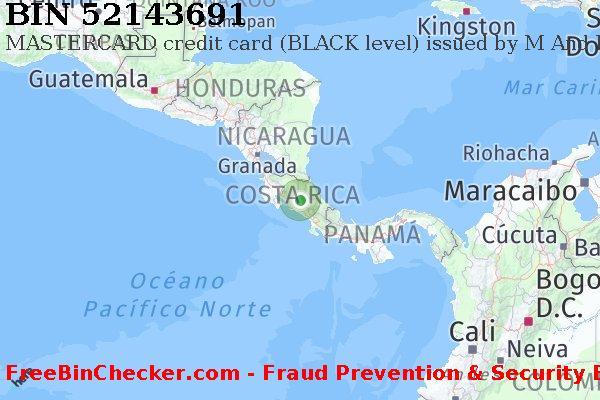 52143691 MASTERCARD credit Costa Rica CR Lista de BIN
