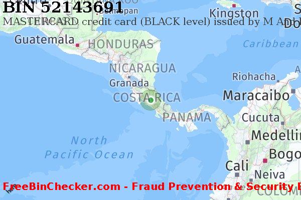 52143691 MASTERCARD credit Costa Rica CR BIN 목록
