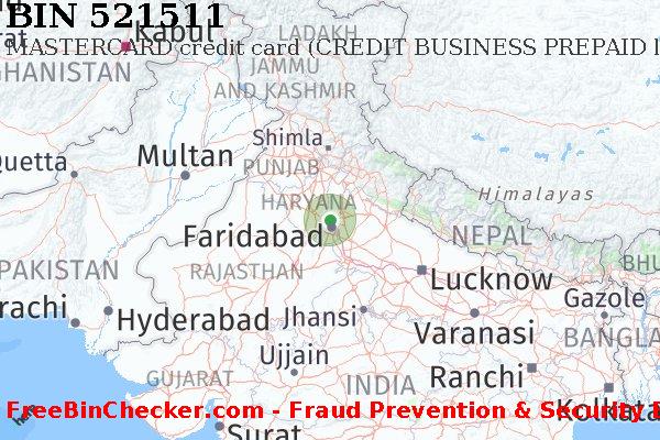 521511 MASTERCARD credit India IN BIN List