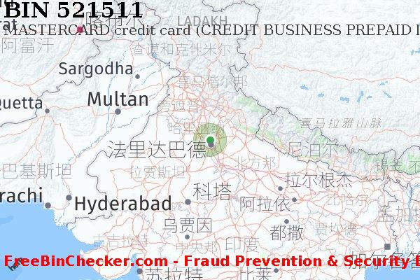 521511 MASTERCARD credit India IN BIN列表