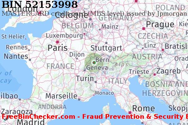 52153998 MASTERCARD credit Switzerland CH बिन सूची