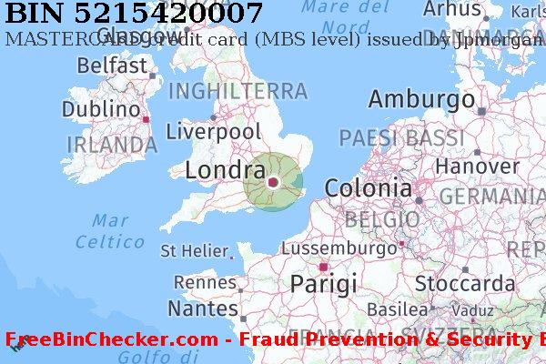 5215420007 MASTERCARD credit United Kingdom GB Lista BIN