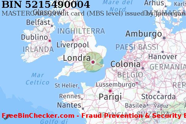 5215490004 MASTERCARD credit United Kingdom GB Lista BIN