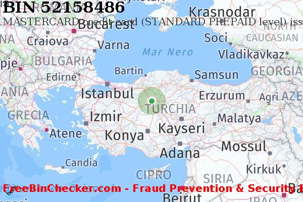 52158486 MASTERCARD credit Turkey TR Lista BIN