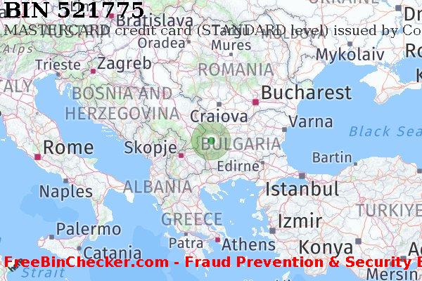 521775 MASTERCARD credit Bulgaria BG BIN List