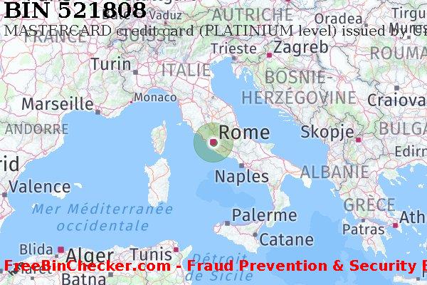 521808 MASTERCARD credit Italy IT BIN Liste 