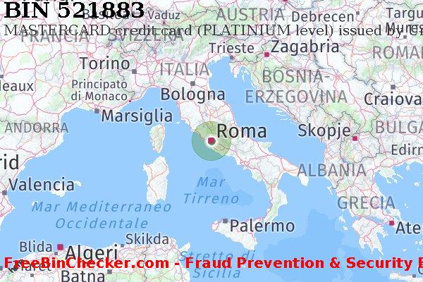 521883 MASTERCARD credit Italy IT Lista BIN