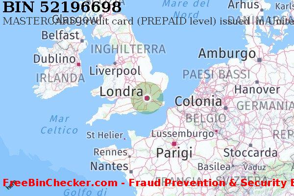 52196698 MASTERCARD credit United Kingdom GB Lista BIN