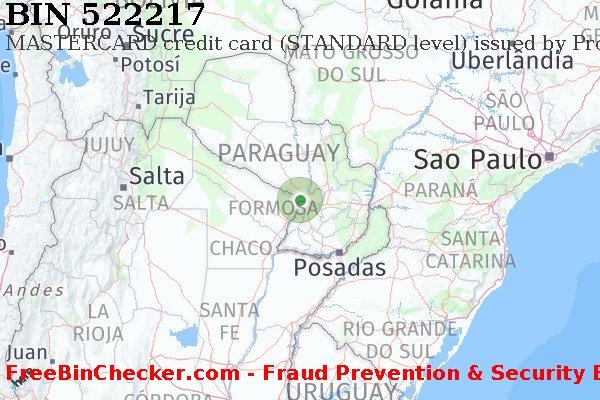 522217 MASTERCARD credit Paraguay PY बिन सूची