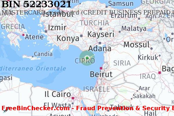 52233021 MASTERCARD credit Cyprus CY Lista BIN