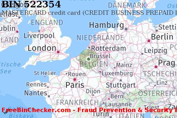 522354 MASTERCARD credit Belgium BE BIN-Liste