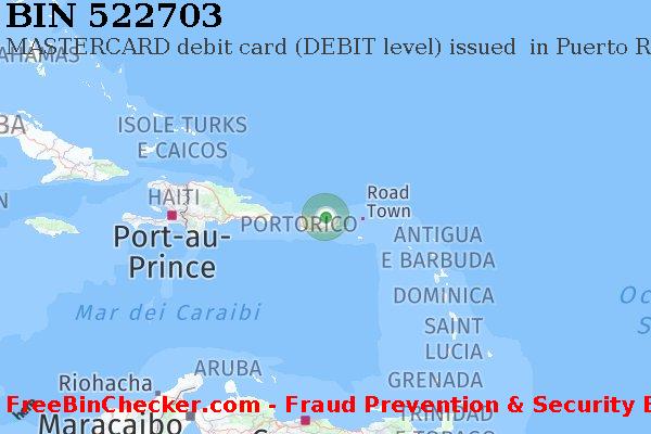 522703 MASTERCARD debit Puerto Rico PR Lista BIN