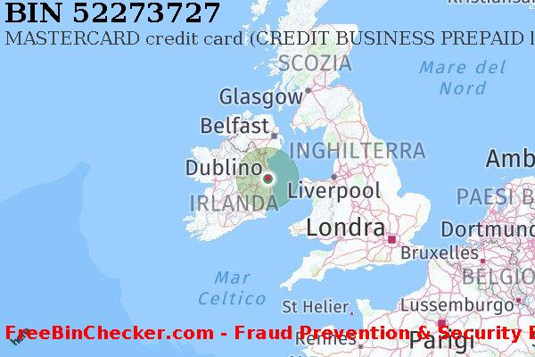 52273727 MASTERCARD credit Ireland IE Lista BIN