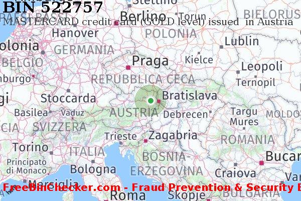 522757 MASTERCARD credit Austria AT Lista BIN