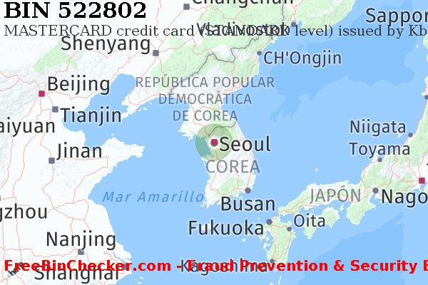 522802 MASTERCARD credit South Korea KR Lista de BIN