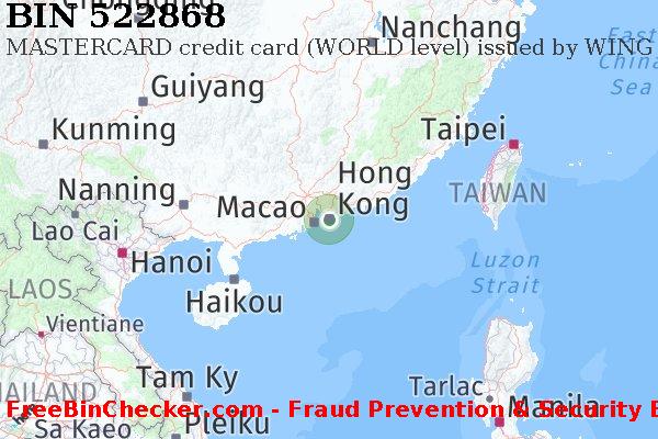 522868 MASTERCARD credit Hong Kong HK BIN List