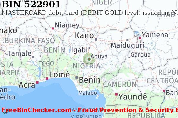 522901 MASTERCARD debit Nigeria NG Lista de BIN