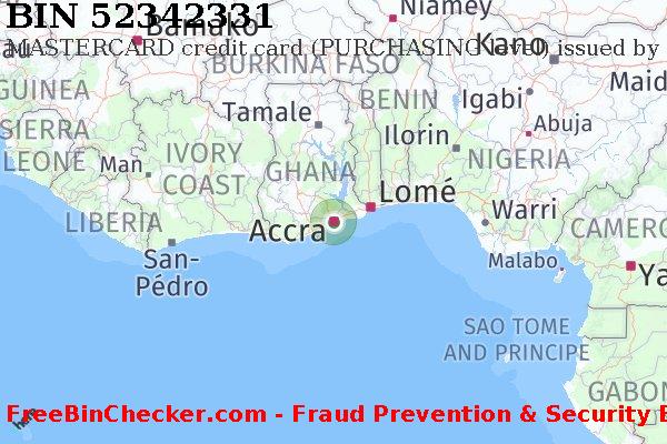 52342331 MASTERCARD credit Ghana GH BIN List